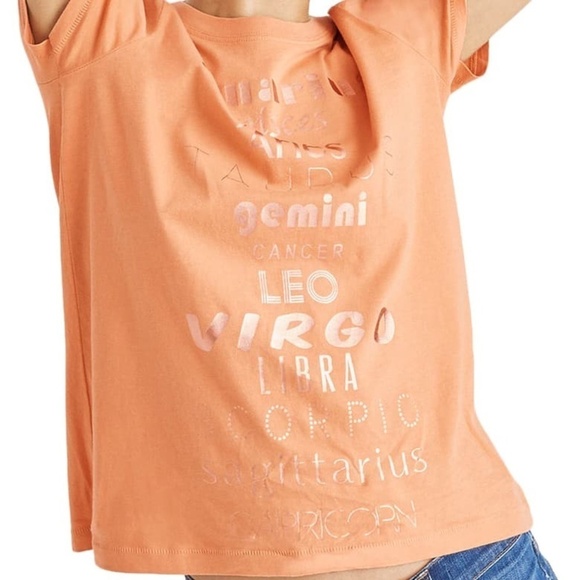 MADEWELL Rose Gold Foil Zodiac Graphic Short Sleeve T-Shirt Size M - Picture 8 of 11